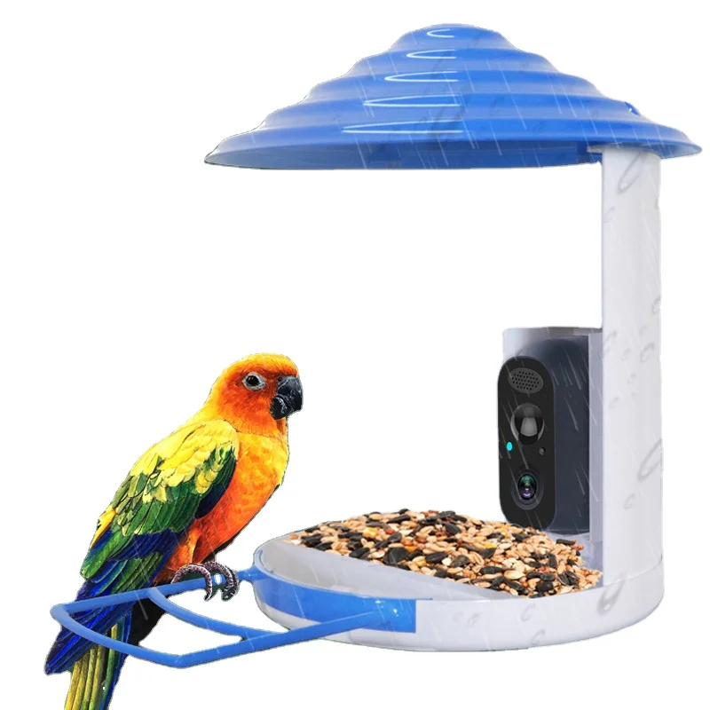 

Solar Smart Bird Feeder with Camera 1080P HD Night Vision AI Recognition Bird Species Feeder Auto Capture Bird Watching Camera