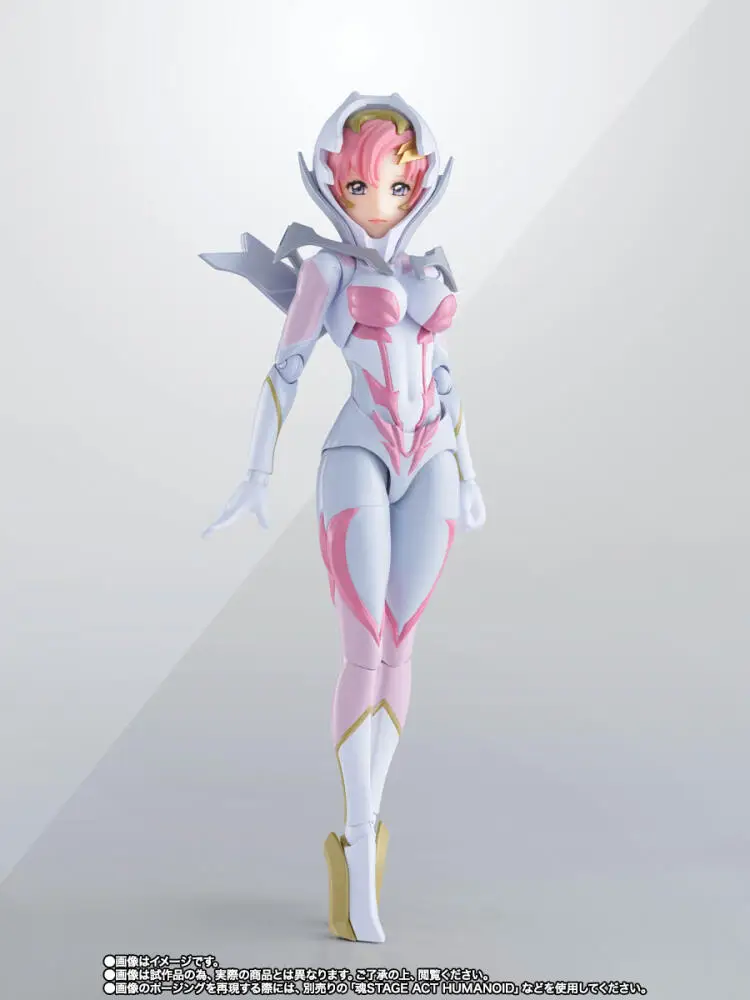 Original Bandai MOBILE SUIT GUNDAM SEED FREEDOM S.H.Figuarts Lacus Clyne Height about 13 cm Anime figure Model Toy Collect gifts