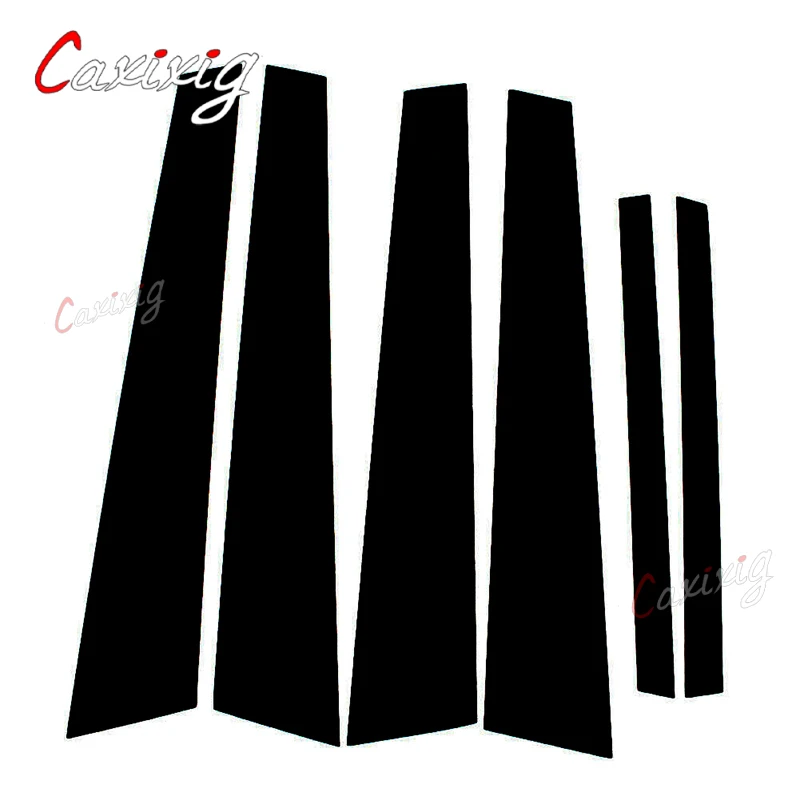 6Pcs for BMW 3 Series E46 4-door Sedan Saloon 1998-2004 2005 Door Window Pillar Posts Trim Molding Cover Stickers Accessories