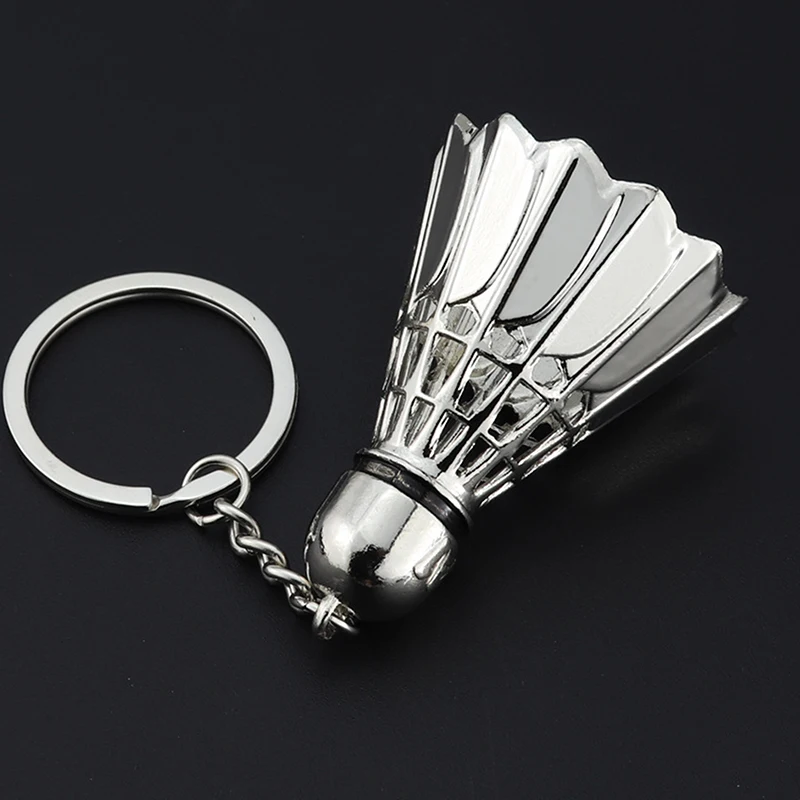 Creative 3D Simulation Mini Badminton Keychain Gymnasium Sports Club Promotional Souvenir Key Ring Gift Charms