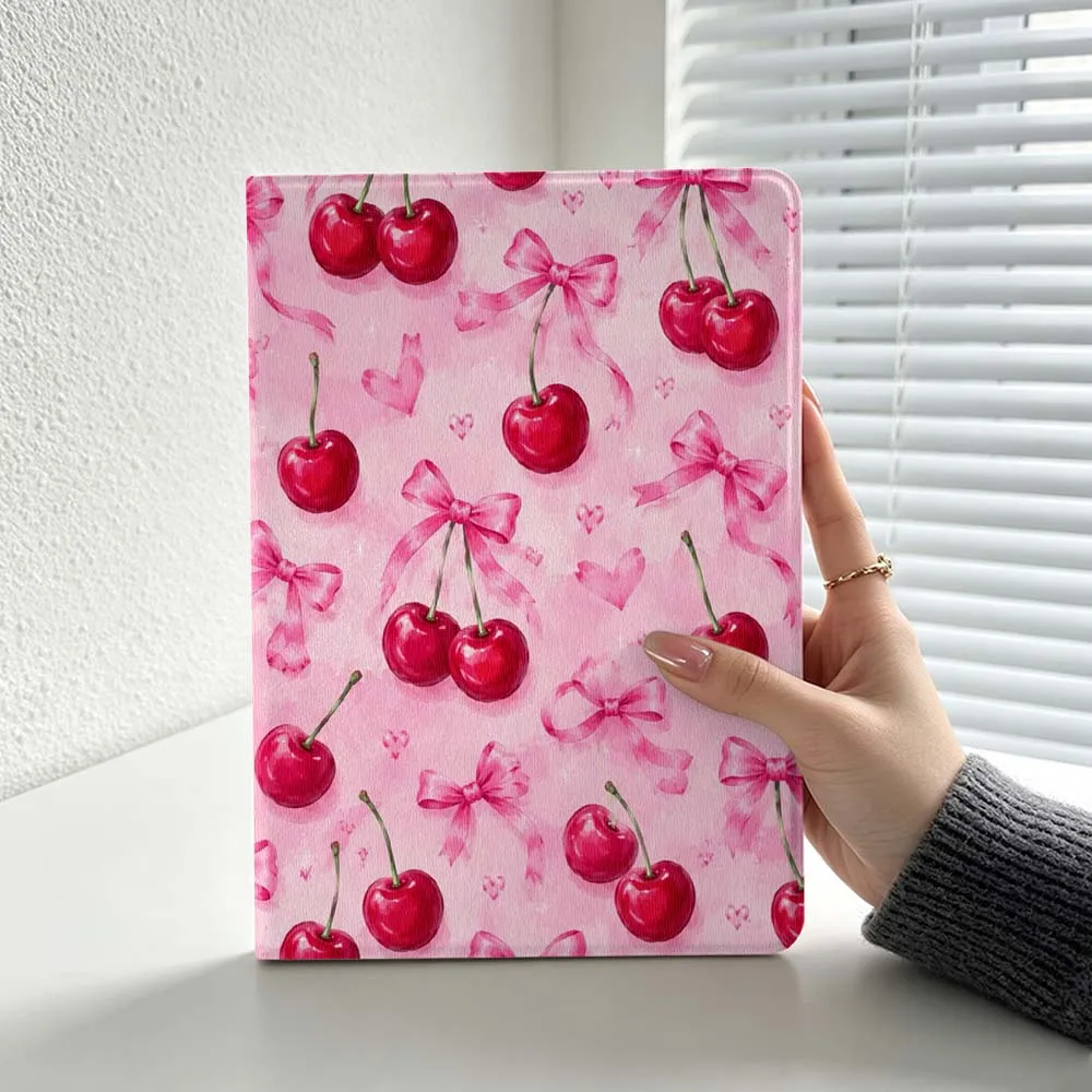 Cartoon Cherry Bow Cover For Lenovo Xiaoxin Lenovo Tab Pad Pro Plus K11 P12 M10 Legion Y900 Soft Inch Tablet Case