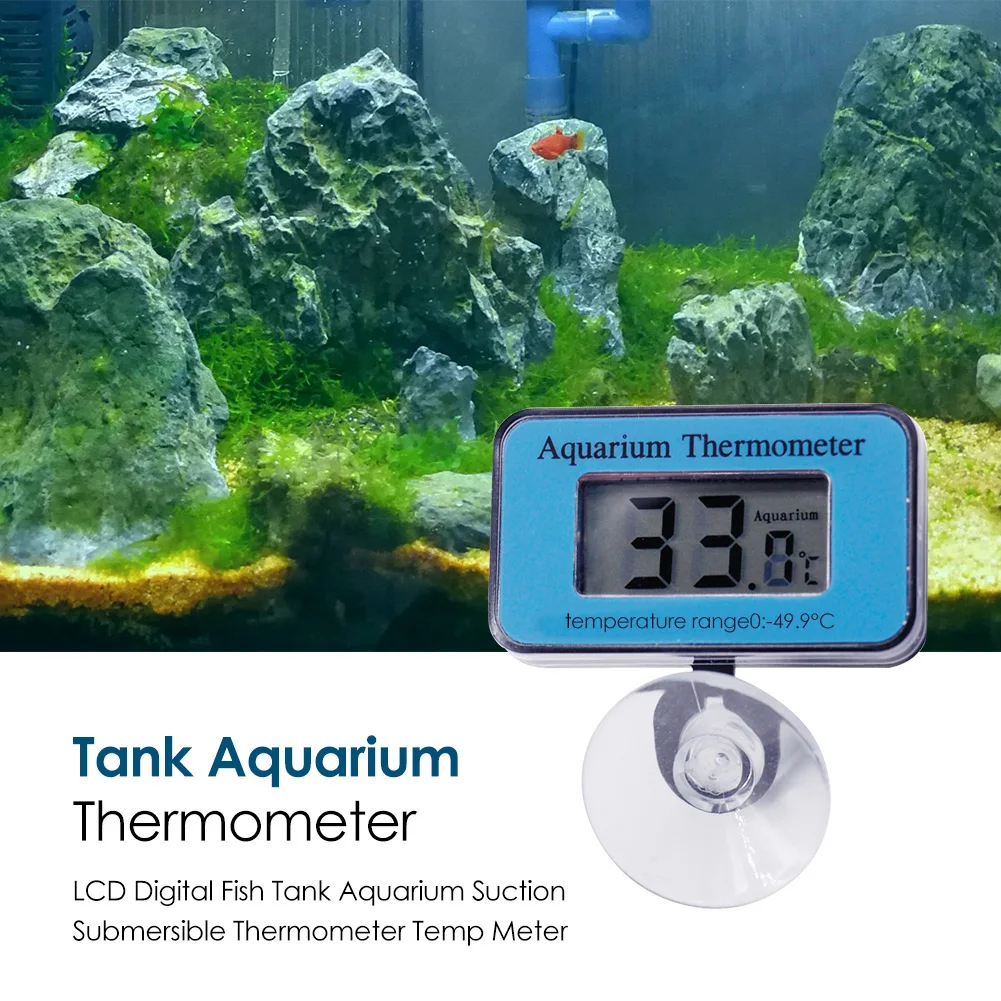 1-10Pcs Fish Tank LCD Digital Aquarium Thermometer Temperature Water Meter Aquarium Temp Detector Fish Alarm Pet Supplies Tools