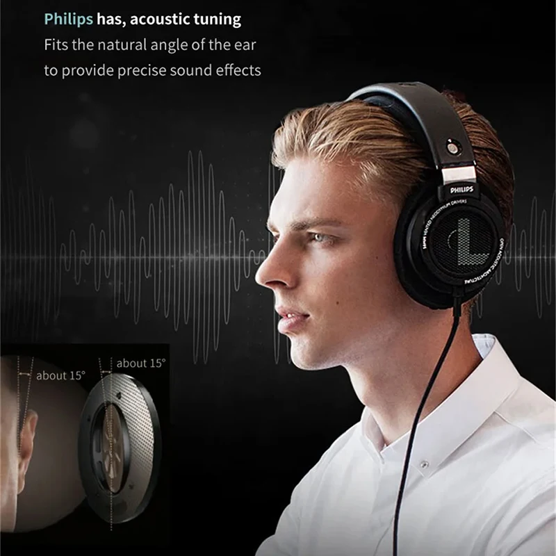 Philips SHP9500 Wired Headphones 3.5mm 50mm Driver