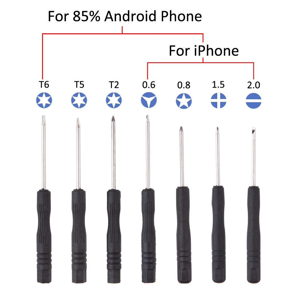 Conjunto de ferramentas para reparo de celular, alavanca de abertura, kit de chave de fenda para iphone, samsung, huawei, xiaomi, redmi, meizu, android, smartphone