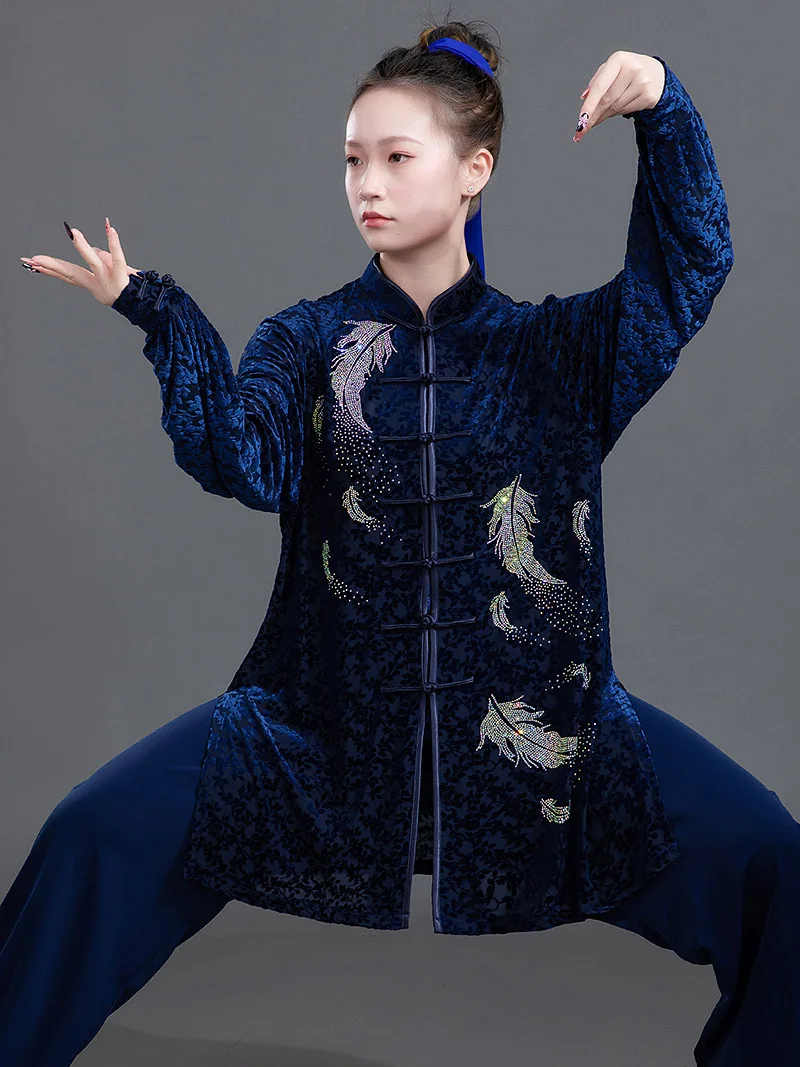 **New Women's Premium Tai Chi Set - Neo-Chinese Style Polyester Outfit for Daily, Tai Chi, Baduanjin, Competition **