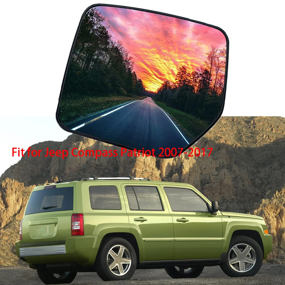 For Jeep Compass Patriot 2007-2017 Left Right Heated Side Mirror Glass Rearview Mirror Lens