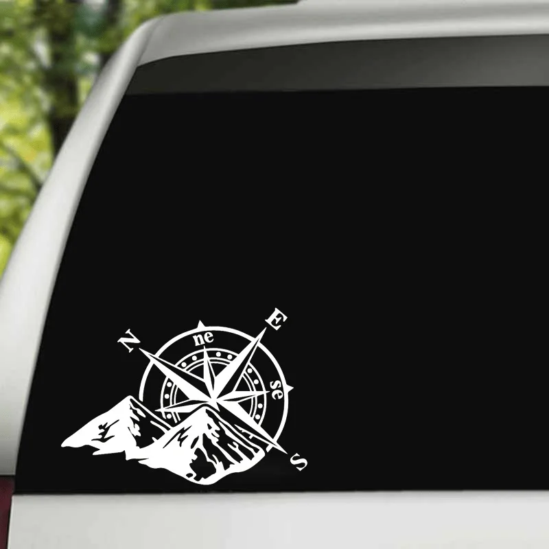 2pcs Compass car sticker reflective body sticker Compass direction prompt car sticker