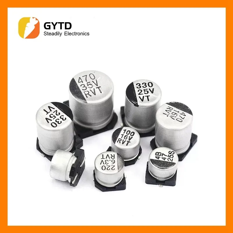 

50pcs SMD Electrolytic Capacitor Aluminum 6.3V 10V 16V 25V 35V 50V 63V 100V 400V 1UF 4.7UF 10UF 47UF 100UF 470UF 680UF 1000UF