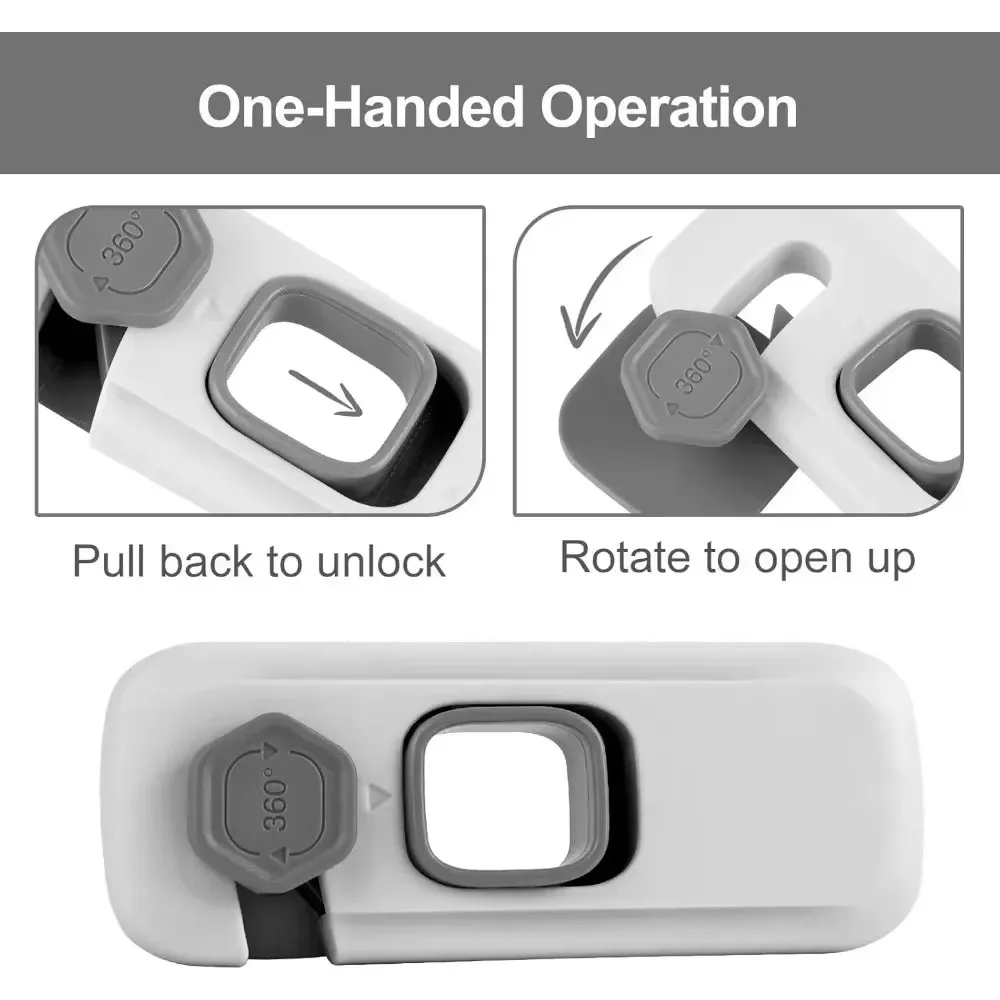 1/2PCS Child Proof Refrigerator Locks Cabinet Lock Fridge Locks for Kids Safety Baby Freezer Door Latches with Adhesive Tape C78