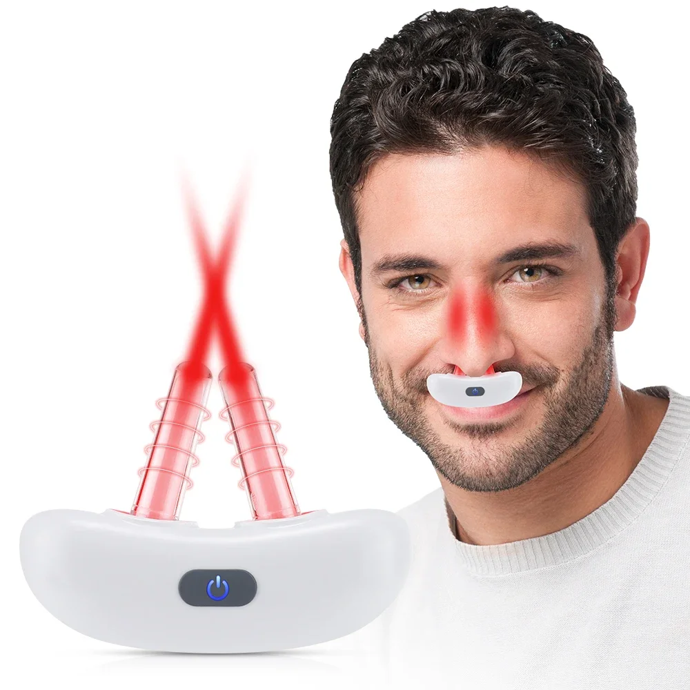 

Portable Infrared Intelligent Nose Machine Cordless 650nm Red Light Nasal Device for Sinus Relief Nose Itchy Runny Nose Care