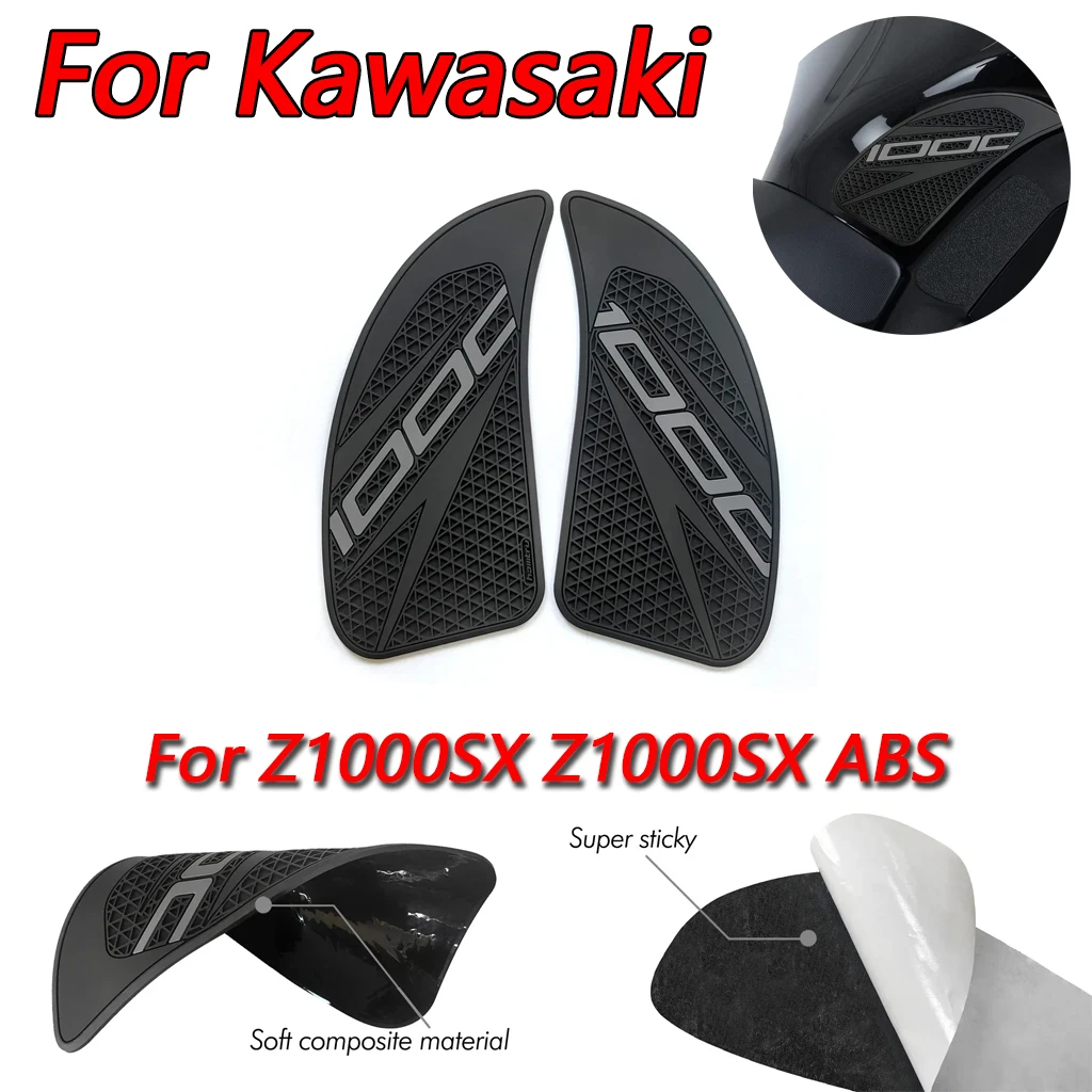 

Modified side knee anti-skid fuel tank pad PVC sticker for Kawasaki Z1000SX 2011-2012 Z1000SX ABS 2011-2016 motorcycle