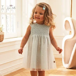 Dave Bella Girl's Children's Baby Summer Lovely Charm Classy Noble Fashion Mesh Ventilate Princess Dress Party DB2233941