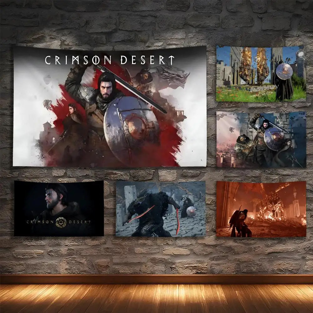 

Game C-Crimson Deserts Tapestry Soundproof Thick Tapestry, Living Room Sofa Wall Decor For Hotels & Homestays & Dormitory