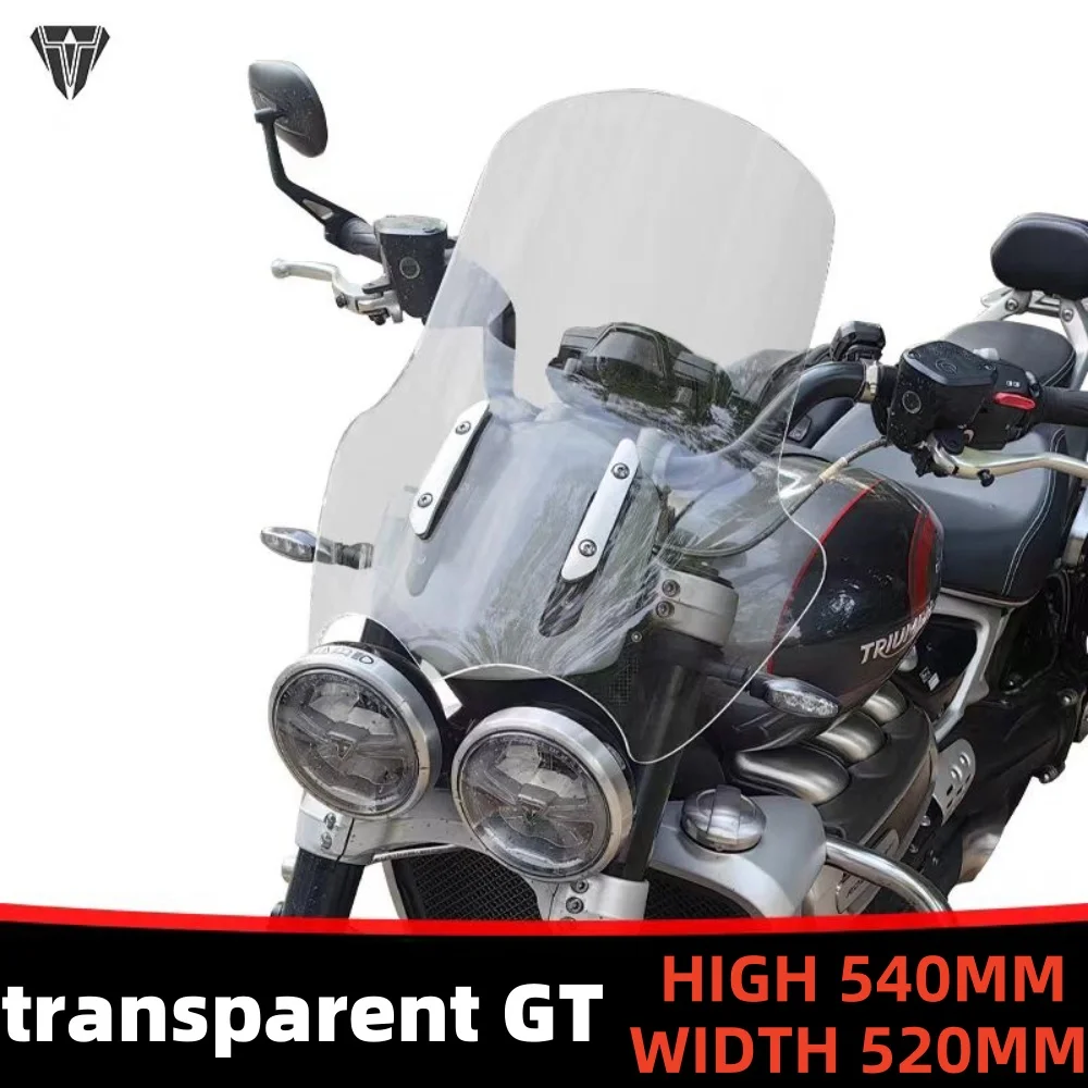 FOR Triumph Rocket 3 GT R Raise The Windshield Front Windshield Modified Custom Windshield Widened Windshield Accessories