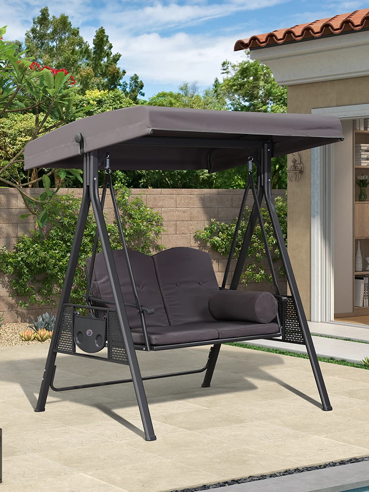 

Outdoor swing Courtyard Villa double rocking chair garden outdoor courtyard balcony hanging chair household swing chair