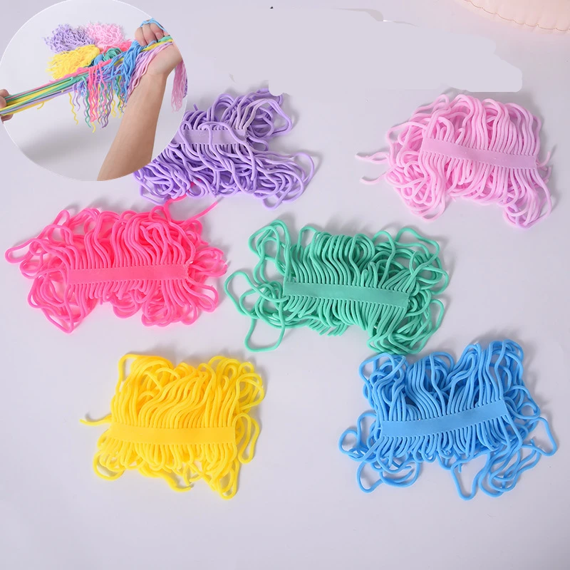 Funny ramen instant noodles TPR venting noodles elastic color pull rope rebound stress relief toys novelty stress relief toys