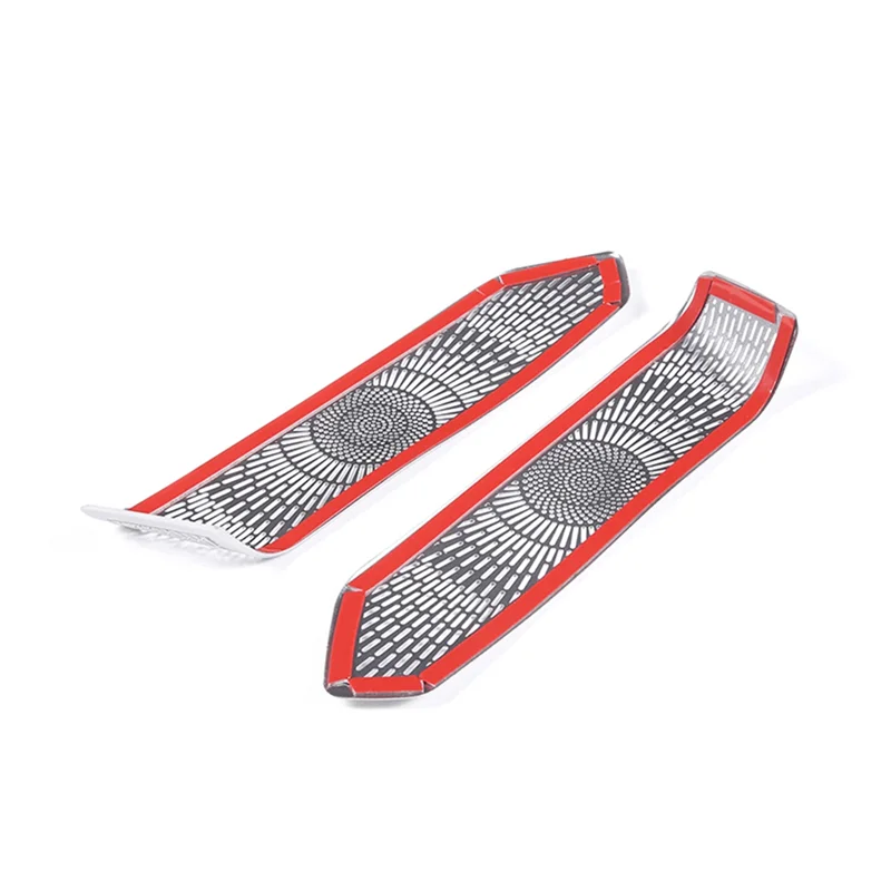 

Car Door A-Pillar Tweeter Audio Speaker Cover Decorate Sticker For Range Rover L460 2023 Accessories Glossy Silver