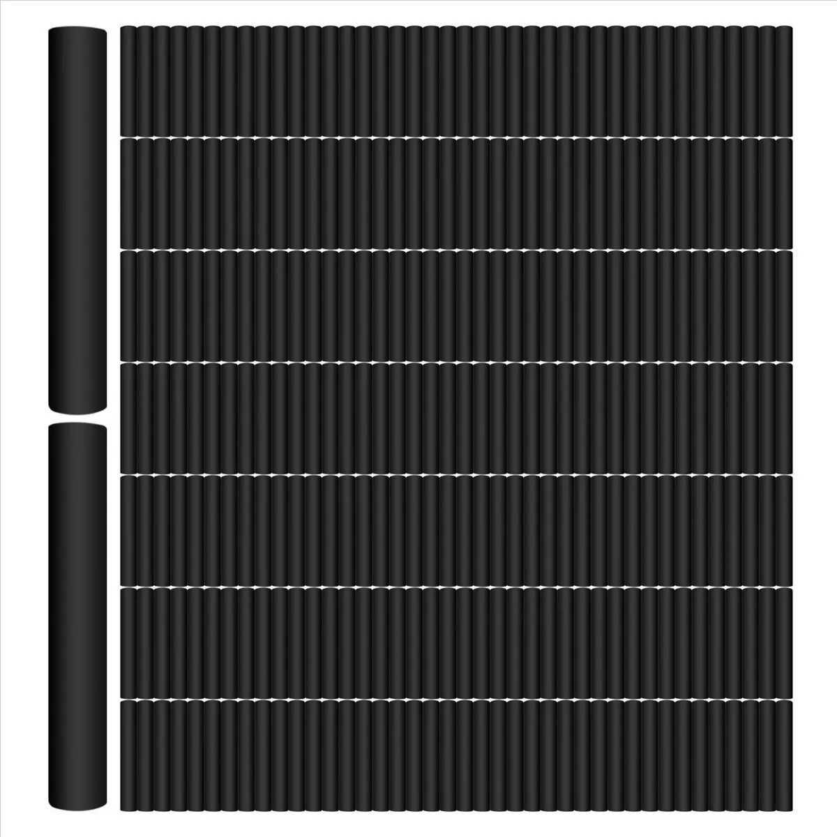 MALL Wire Wrap Sleeve 2mm Dia 30mm Long Heat Shrink Tubing 280pcs Black