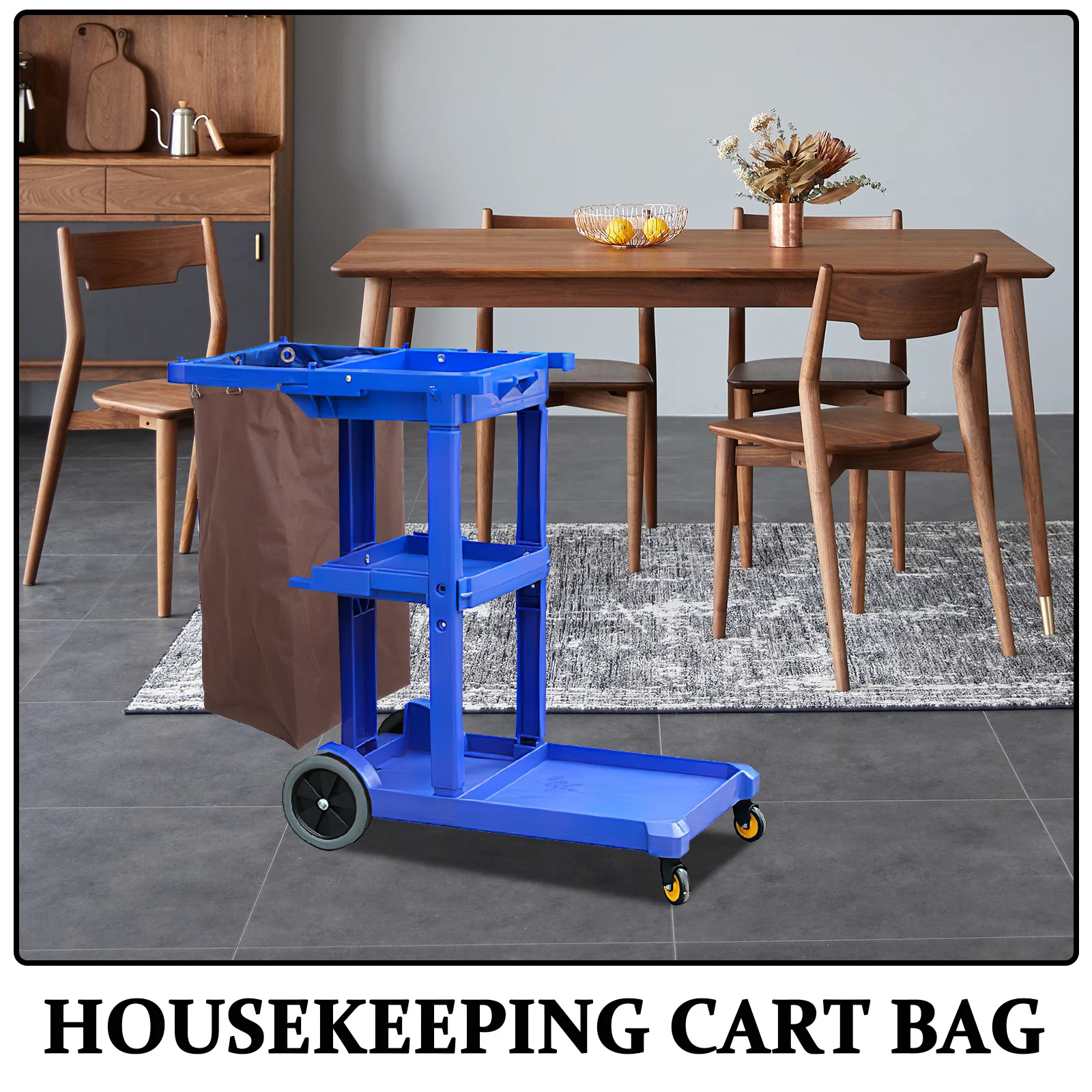 حقيبة غسيل معلقة من قماش أكسفورد، عربة التدبير المنزلي، تنظيم بطانات الملابس للفنادق والمنازل ومستلزمات عربة الحيوانات #2