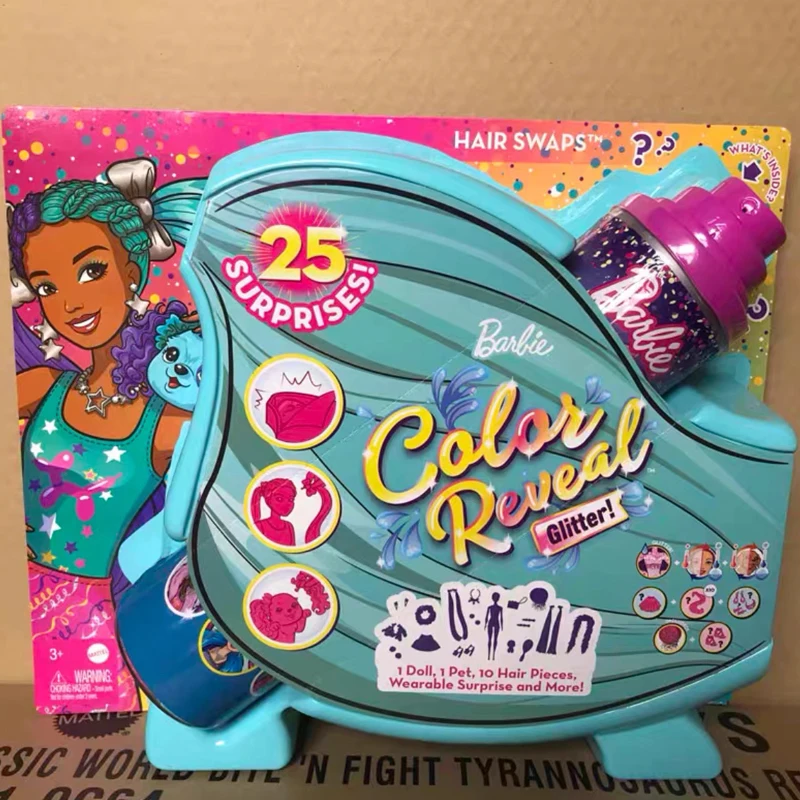 original-barbie-color-reveal-doll-hair-swaps-accessories-glittery-purple-hairstyling-party-toys-for-girls-surprises-hairdressing