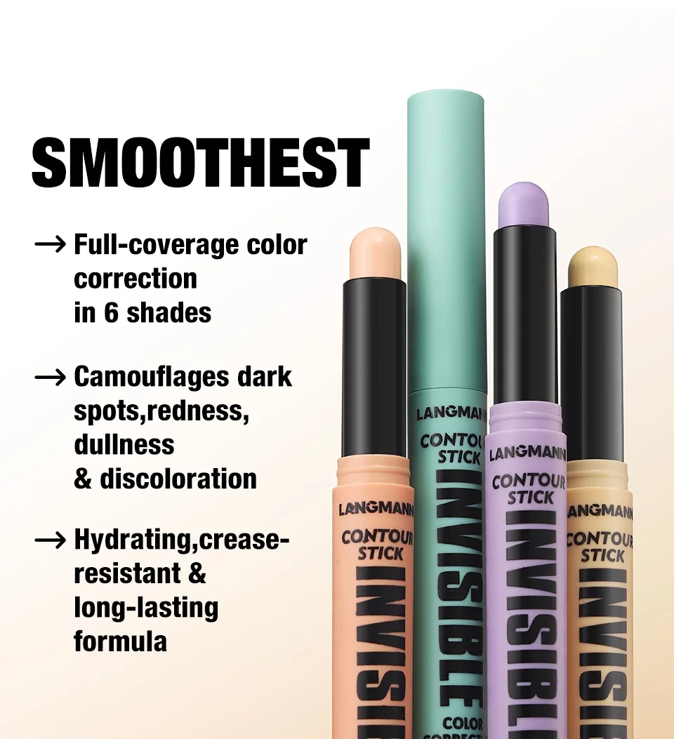 6 colori Concealer Stick Face Primer Base trucco che copre le imperfezioni del viso Contour Cosmetics Red Green Concealer Cream Stick