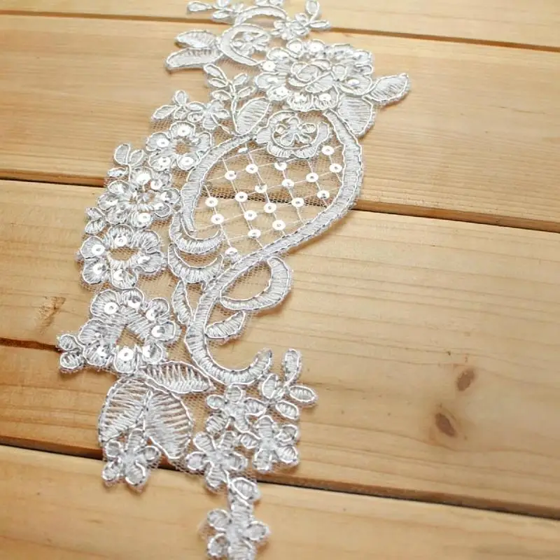 10 Stücke Stickerei-Blumen Exquisite Verzierungsaufnäher Spitzenapplikation Zum Aufnähen Stoff-Aufkleber Taschen- und Kleidungsdekoration – Detail 4