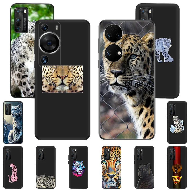 Soft Silicone Phone Case For Huawei P30 Pro P20 P40 Lite P Smart Z Moto G31 G30 G200 One Fusion Pink White leopard Protect Cover