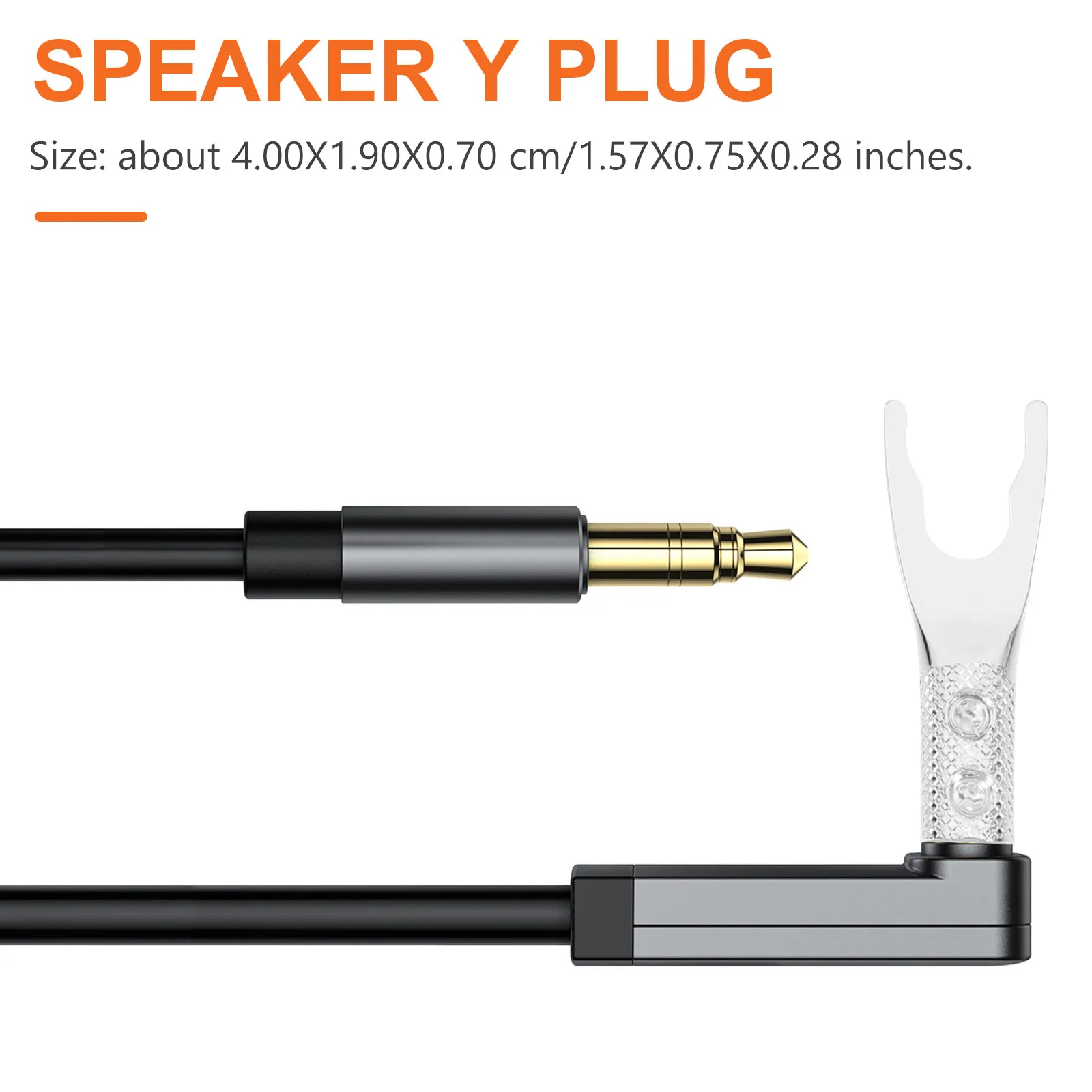 Y-Shaped Banana Speaker Cable Connectors, Silver-Plated, High-Conductivity Audio Wire Adapter