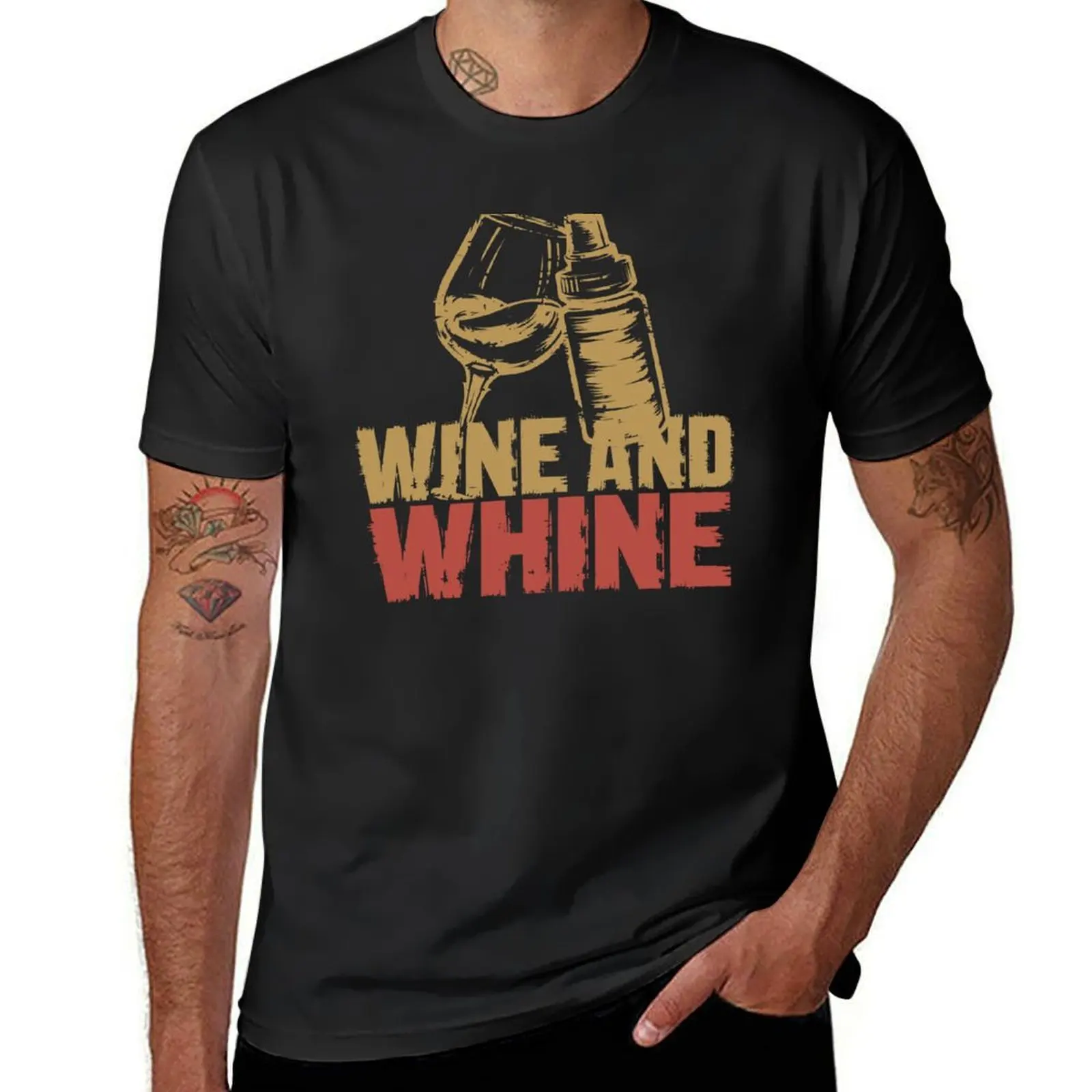 Camiseta de regalo para el día de la madre para hombre, ropa estética vintage, diseño de aduanas de funnys, regalo para mamá, vino y Whine