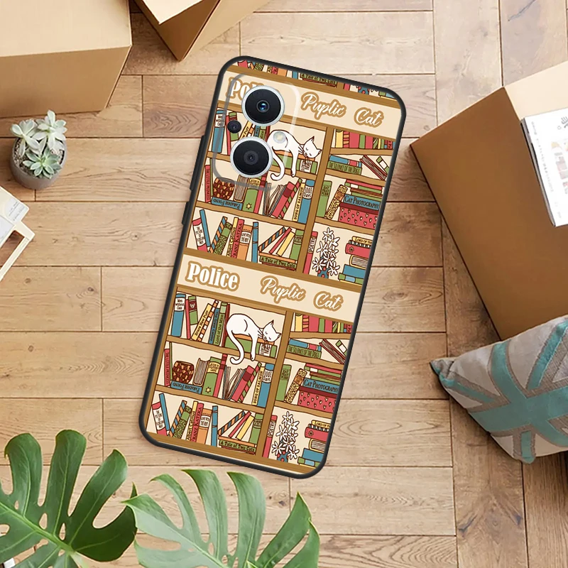 Library Magic cats Kitten Case For OPPO Find X5 X6 Pro X2 X3 Neo Lite OPPO Reno 10 Pro 8T 5Z 4Z 4 6 7 8 5 Lite Cover