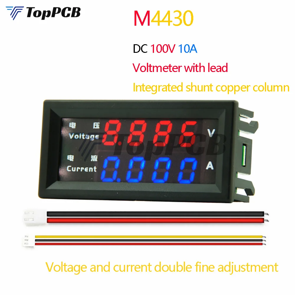 M4430 DC 100V 200V 0A Electronic Digital Voltmeter Ammeter 0.28\'\' LED Display Voltage Regulator Volt AMP Meter Tester