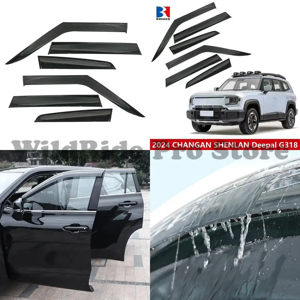 

1 set For Window Visor for 2024 CHANGAN SHENLAN Deepal G318 Car Injection Window Wind Deflectors Vent Visor Door Visor