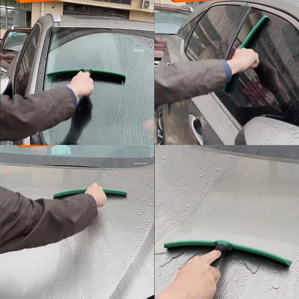 Silicone Water Squeegee Car Cleaning Window Tinting Wrap Tool Windshield Glass Water Wiper PPF Scraper Soft T-Shape Shovel