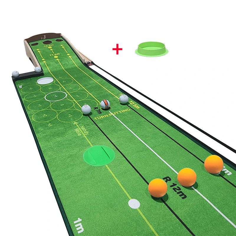 New Park Golf & Thr Golf Putting Practice Mat Putter Mat نظام الإرجاع الصامت