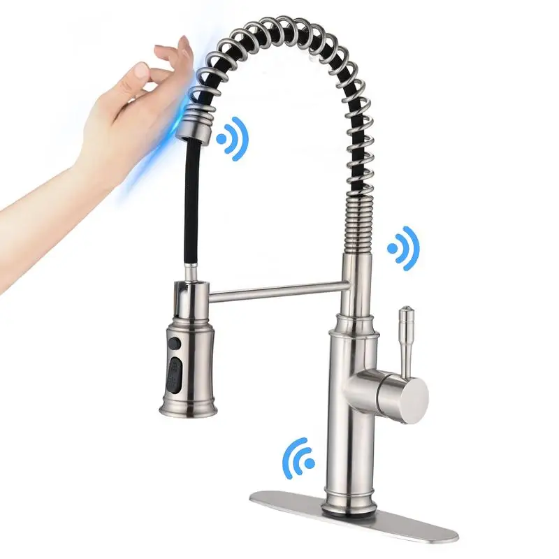 

Pull Down Sprayer Kitchen Faucet with Touch Control - Dual Function, Easy Install, Sleek Design for Modern Kitchens