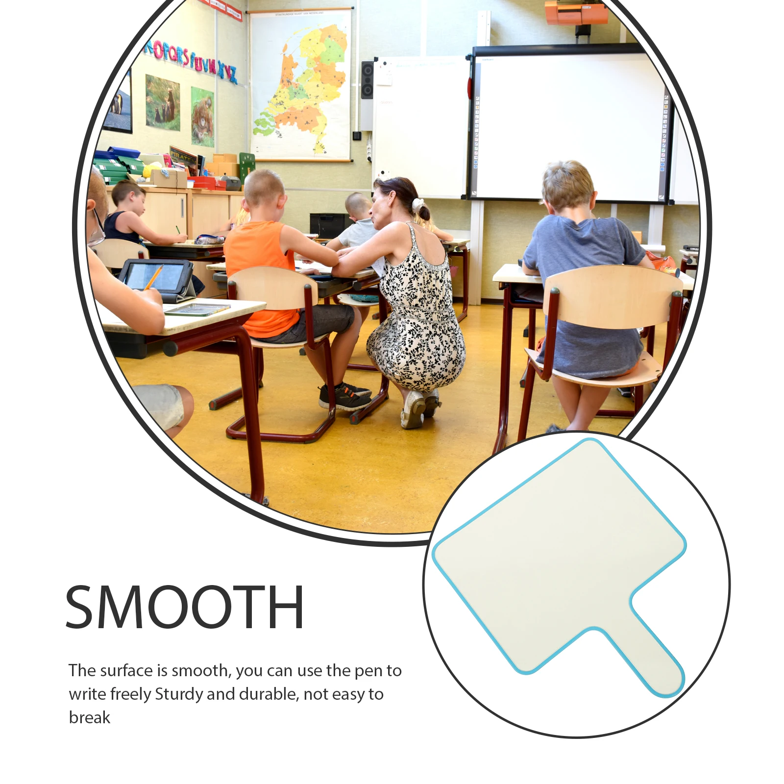 H raising Sign Answer Board Double sided Writeable Melamine Teaching Tool Whiteboard Practical Thick