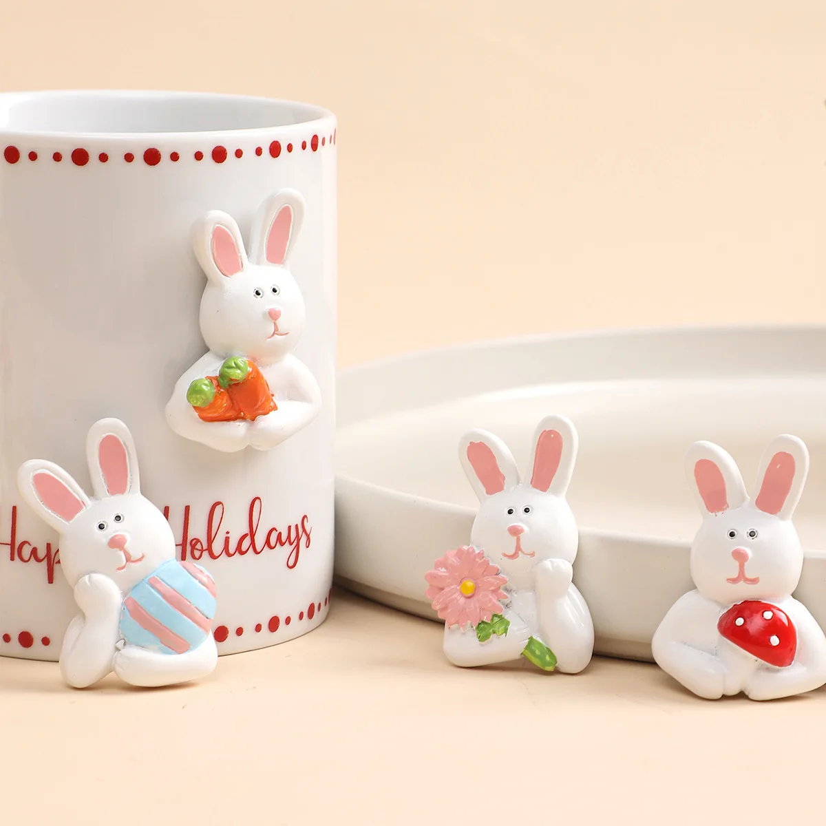 

Easter Fridge Magnets Cute Bunny Strong Magnetic Refrigerator Stickers for Whiteboard Home Kitchen Office Decorations