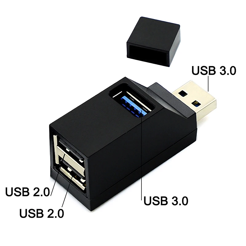 USB 3.0 Extender Car Splitter Multi Port USB Hubs 2.0 Laptop Office Multi Function Reading Usb Disk Charging Adapter Black/White