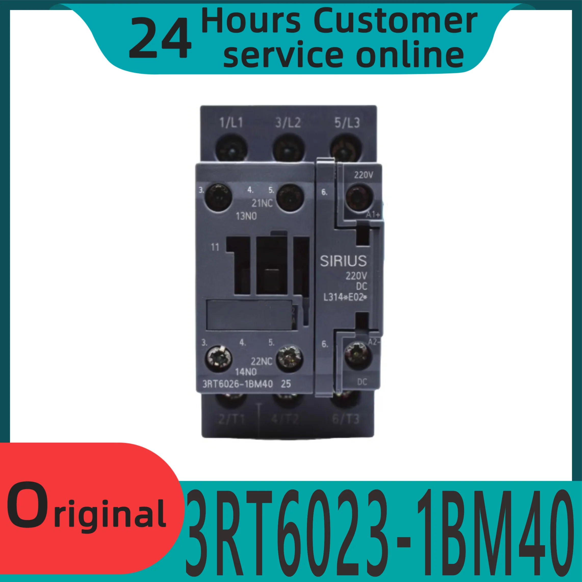 

Brand new original3RT6023 24 25 26 27 28-1BM40 DC220V DC brake elevator contactor