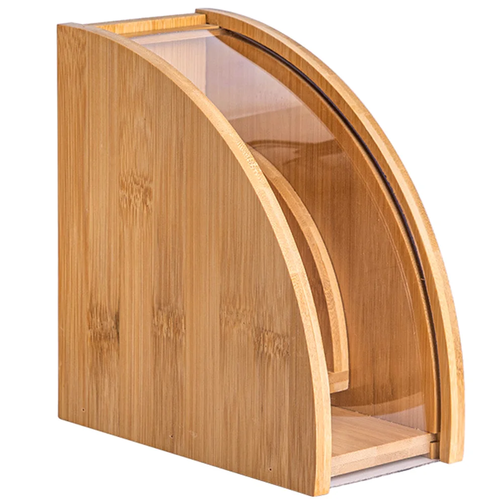 Bracket Coffee Paper Storage Box Office Strainer Display Holder Wood Filter Container