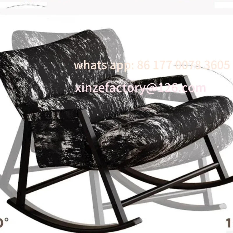 

Customizable Ink Rocking Chair Adult Reclining Chair Adult Sleeping Home Living Room Lazy Sofa Balcony Leisure Single Rocking