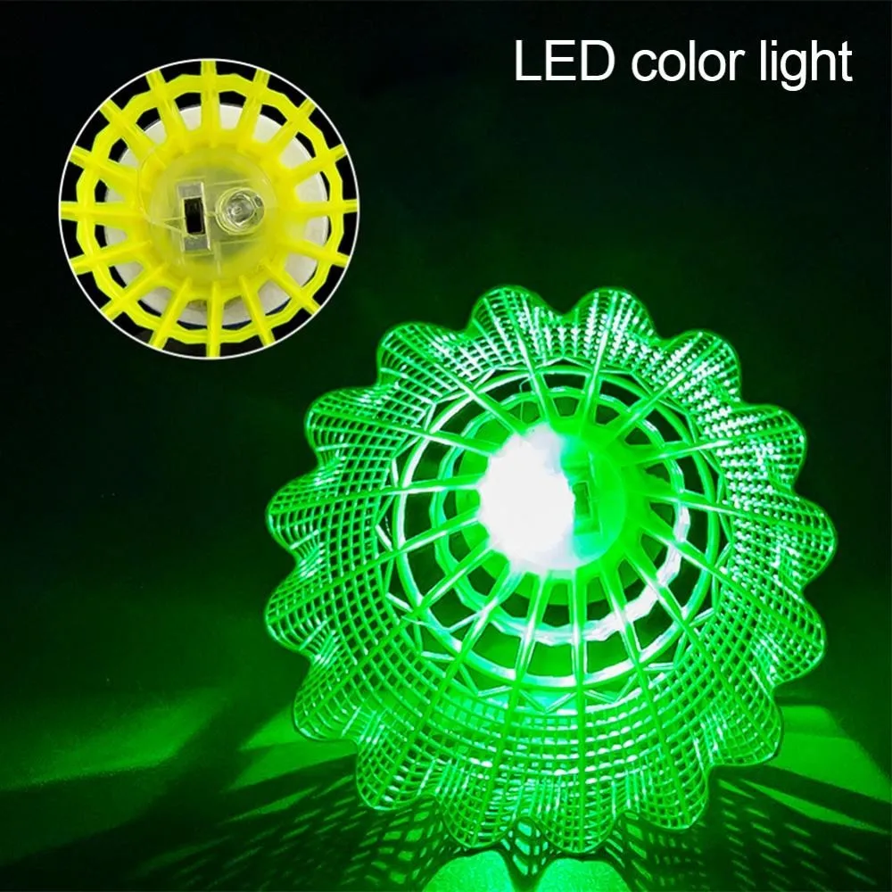 1PC/6PCS LED Luminous Nylon Badminton Elastic Foam Ball Head Durable Windproof Recreational Training Special Ball Random color