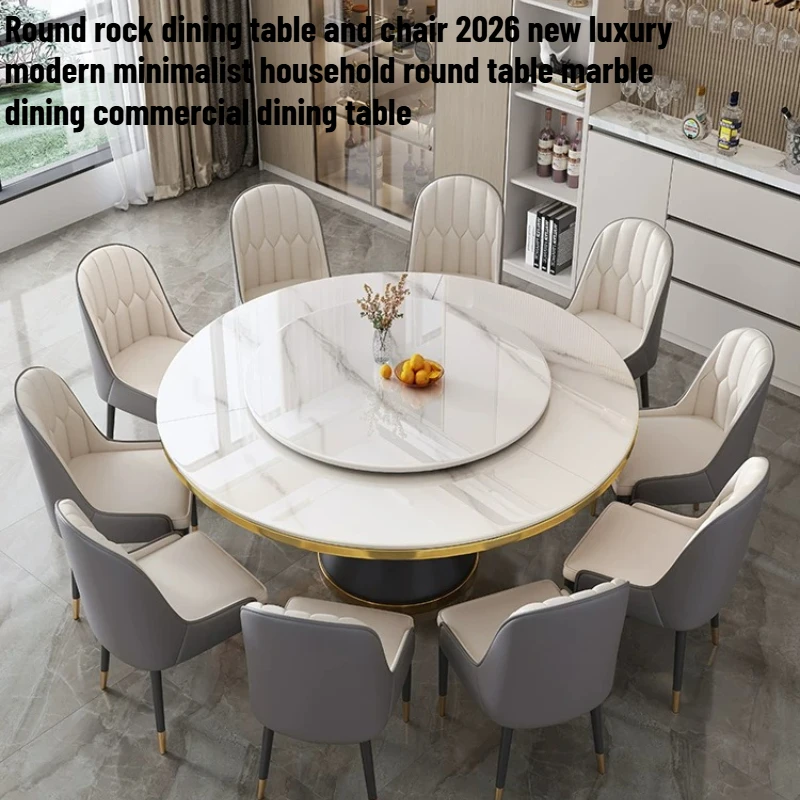 Italian Luxury Dining Table Center Round Modern Food Dining Table Hotel Chair Muebles Para Cocina Furniture For Home