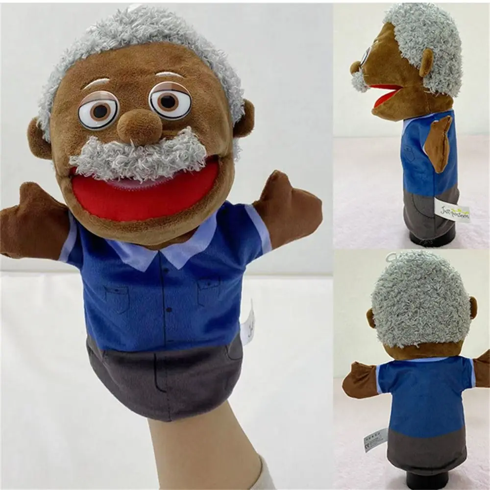 Juguete de mano interactivo para enseñanza, juguetes de peluche africanos de piel negra, marionetas de dedo, muñecos de dedo, marioneta de mano de felpa