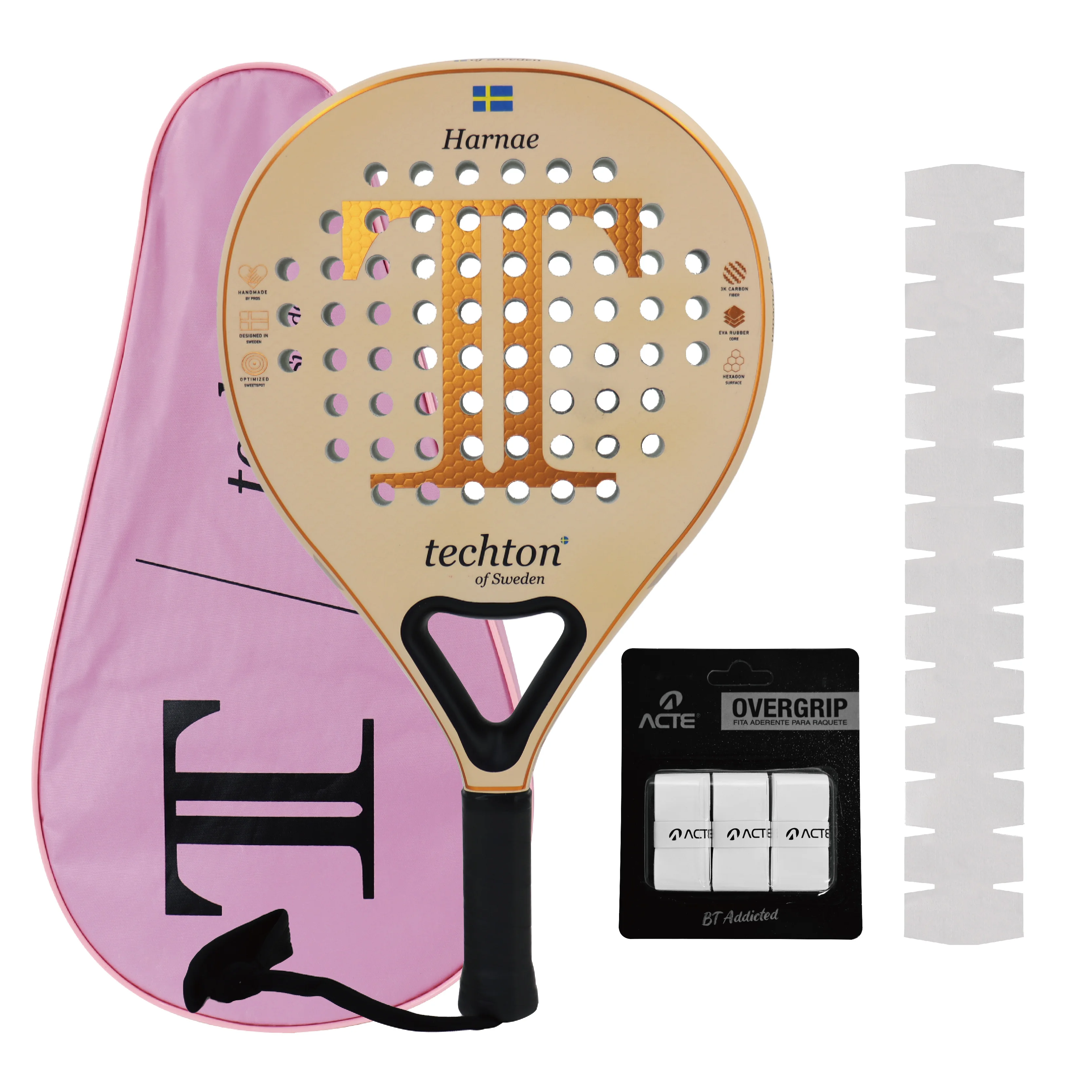 

Carbon Fiber Padel Paddle Racket with Cover 3K Carbon Fiber 3D Surface EVA Memory Flex Foam Core Padel Racquet