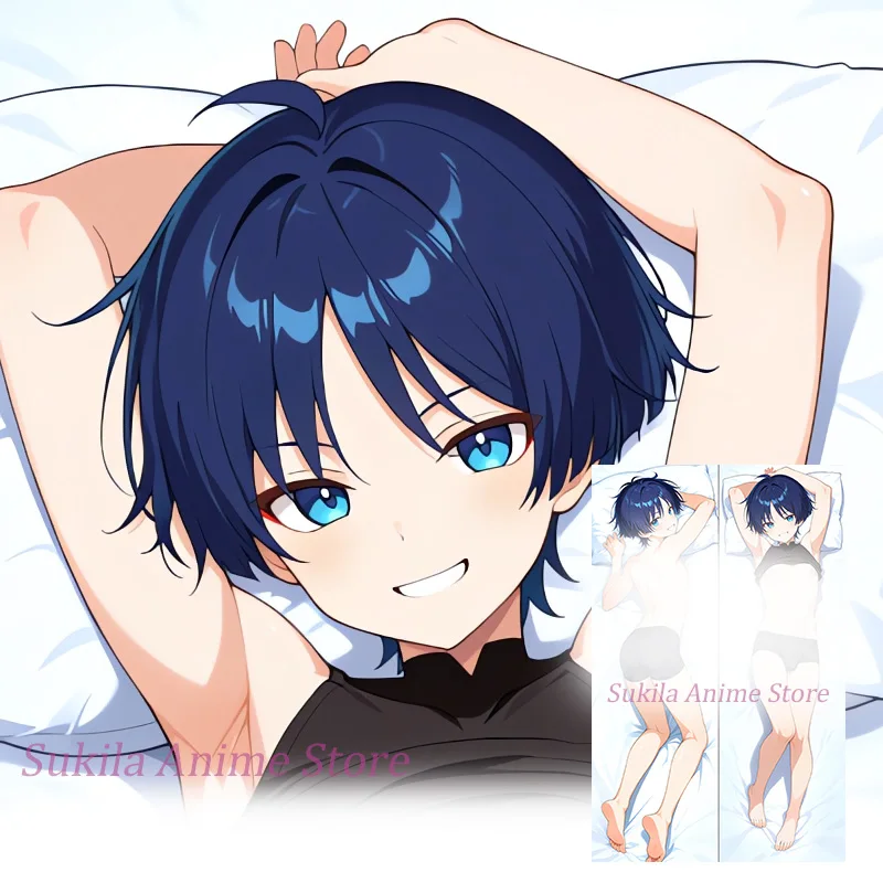 Dakimakura Shota Wanderer Genshin Impact Anime غطاء وسادة للجسم مطبوع على الوجهين غطاء وسادة بالحجم الطبيعي