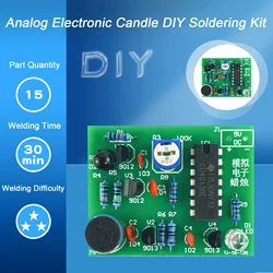 DIY welding kit simulates electronic candle lighting and blow control simulation teaching welding practice circuit board