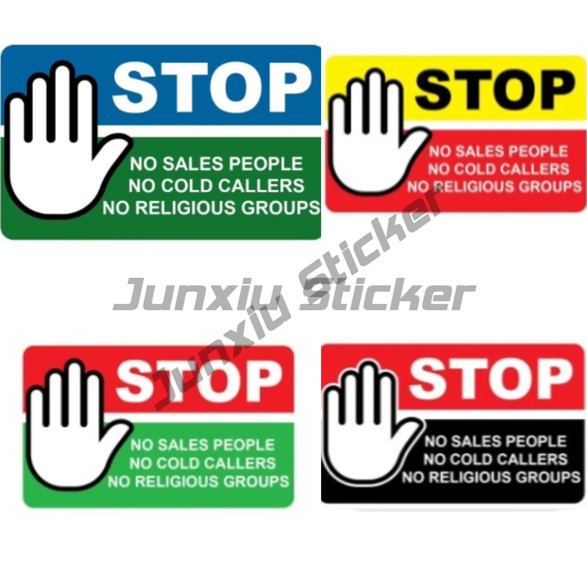 

STOP No Sales People Cold Callers Notice Sign Decal Sticker Front Door Letterbox
