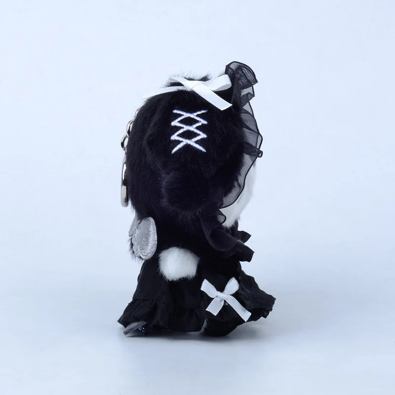 การ์ตูนญี่ปุ่น SANRIO Kuromi ตุ๊กตาผ้ากำมะหยี่น่ารัก Hello Kitty plushie ตุ้มห้อยพวงกุญแจสาวหัวใจของขวัญของเล่นพวงกุญแจ