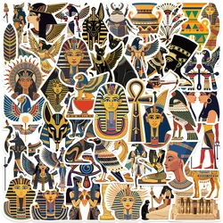 50 Stuks Retro Esthetische Oude Egypte Mythologie Farao Stickers Voor Laptop Waterfles Bagage Notebook Waterdichte Vinyl Stickers